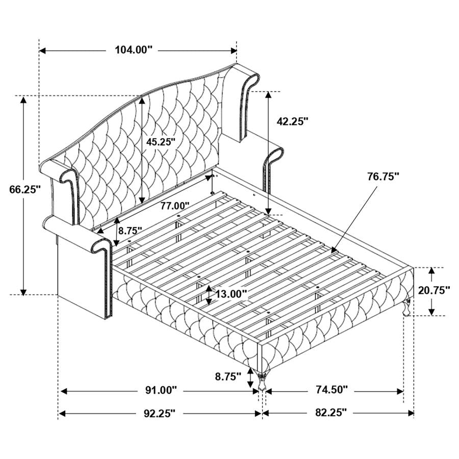 Deanna Grey California King Bed - MyWaynesHome #