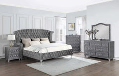 Deanna Grey Queen Bed 5 Pc Set - MyWaynesHome #