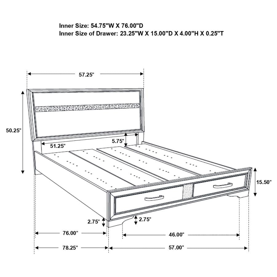 Miranda White Full Storage Bed - MyWaynesHome #