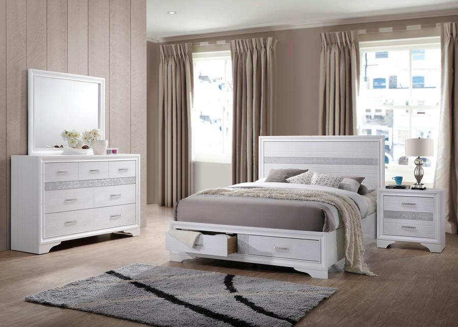 Miranda White Queen Bed 4 Pc Set - MyWaynesHome #