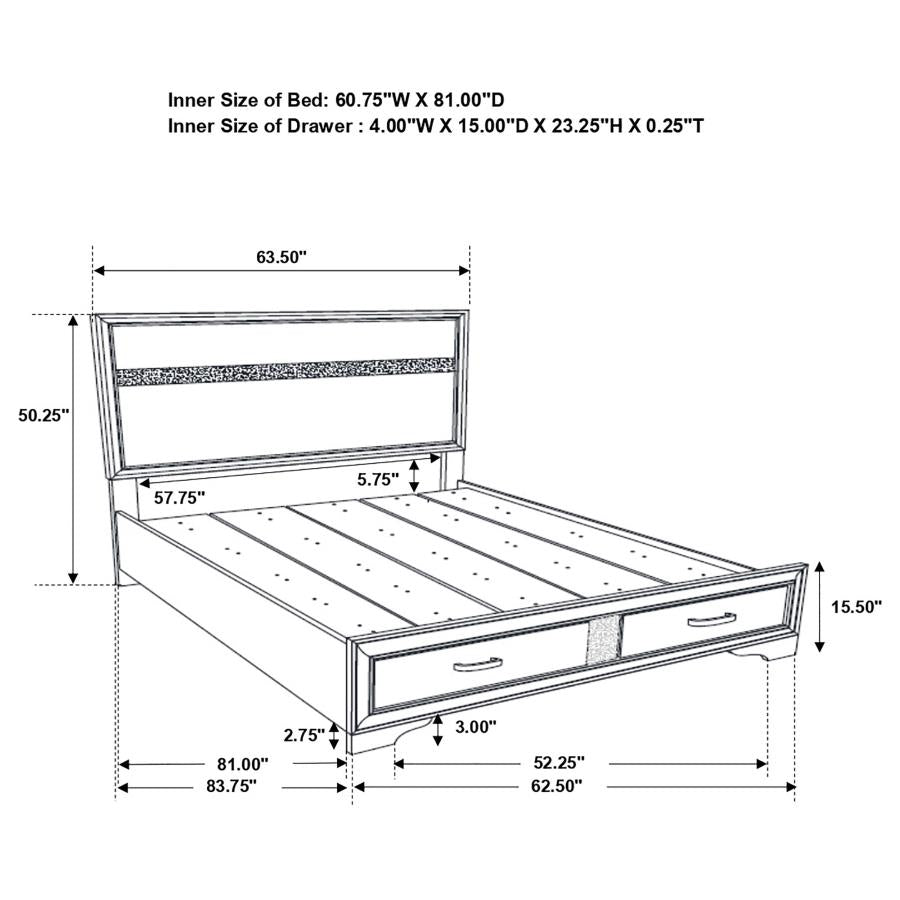 Miranda White Queen Bed 5 Pc Set - MyWaynesHome #