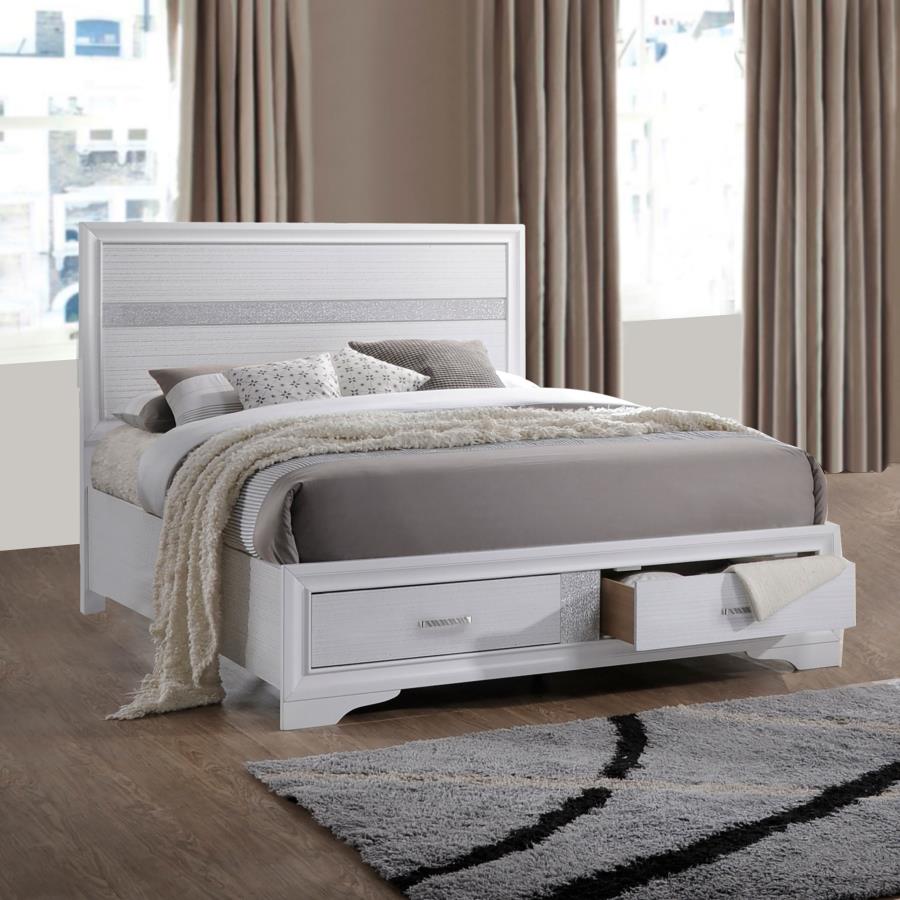 Miranda White Queen Storage Bed - MyWaynesHome #