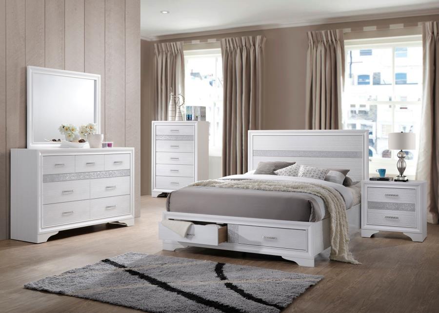 Miranda White Queen Storage Bed - MyWaynesHome #
