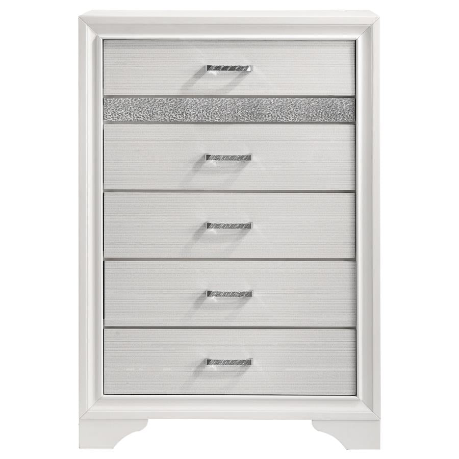 Miranda White Twin Bed 5 Pc Set - MyWaynesHome #