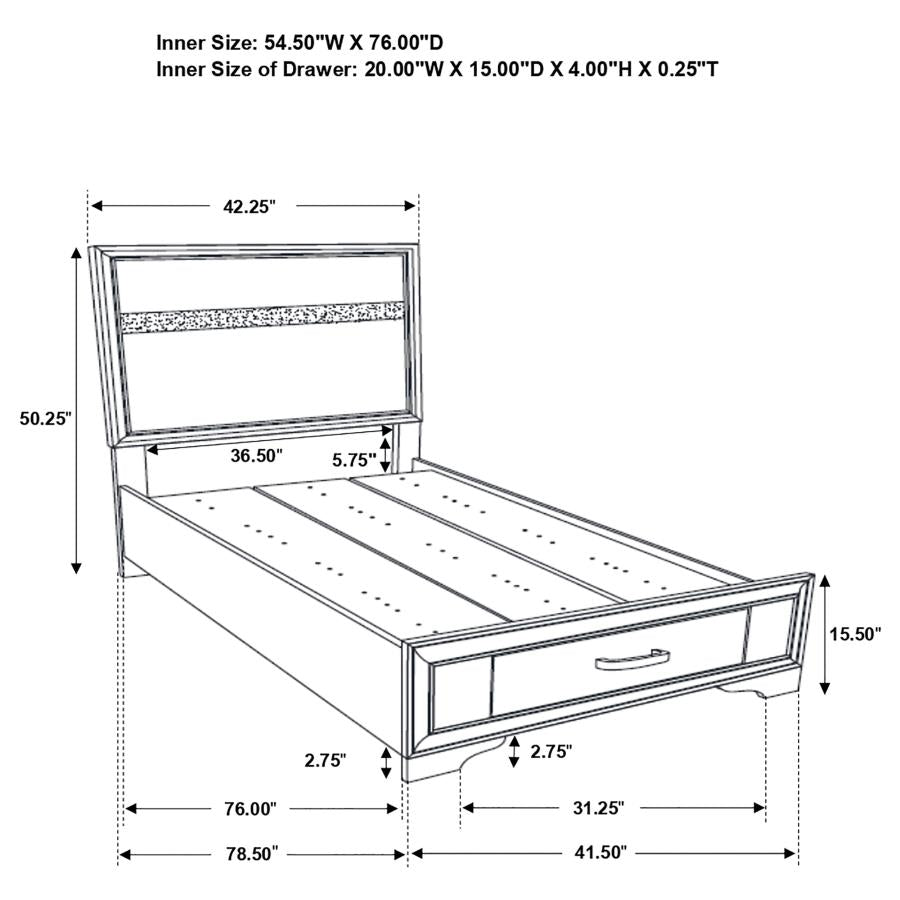 Miranda White Twin Storage Bed - MyWaynesHome #