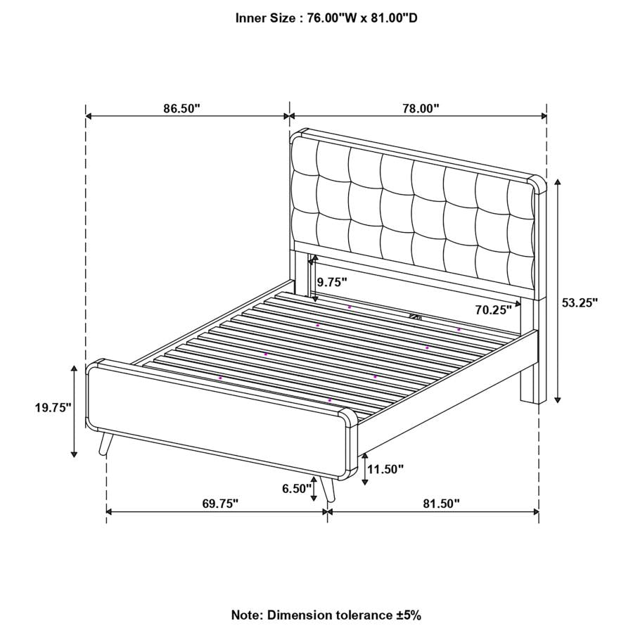 Robyn Brown Eastern King Bed - MyWaynesHome #