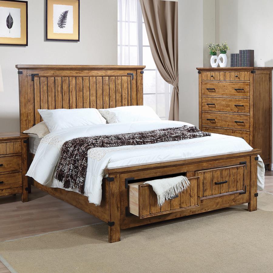 Brenner Brown Full Storage Bed - MyWaynesHome #