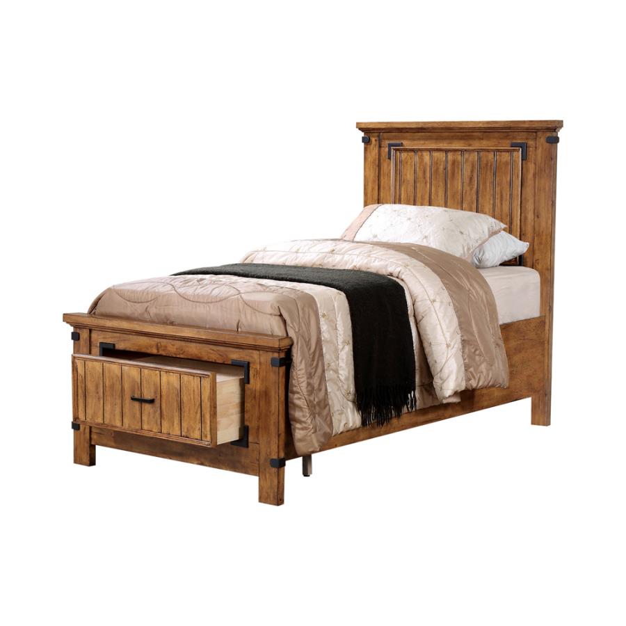 Brenner Brown Twin Storage Bed - MyWaynesHome #