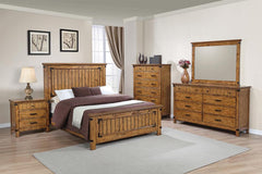 Brenner Brown Queen Bed 5 Pc Set - MyWaynesHome #