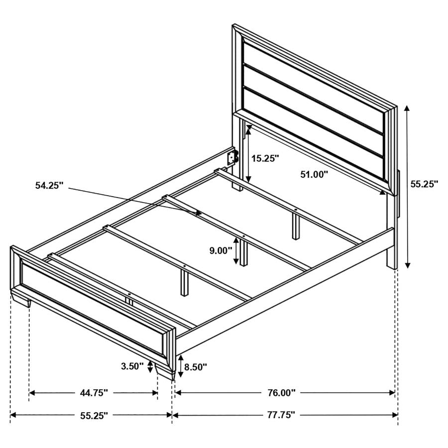Brandon Brown Full Bed - MyWaynesHome #