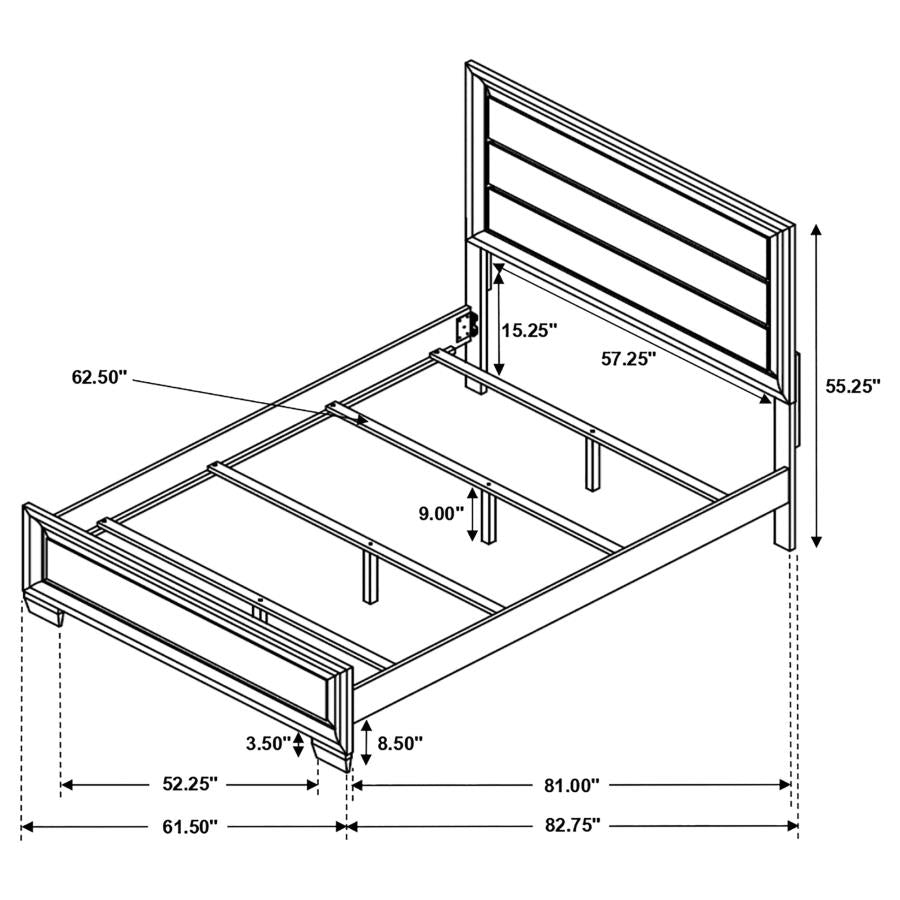 Brandon Brown Queen Bed - MyWaynesHome #