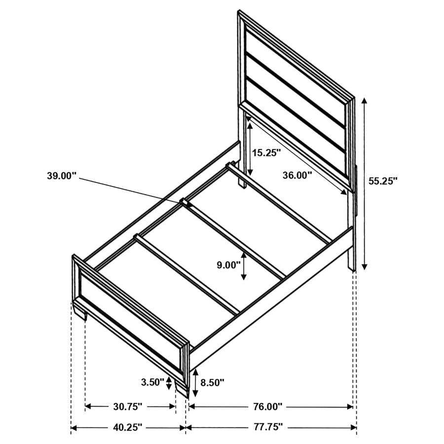 Brandon Brown Twin Bed - MyWaynesHome #