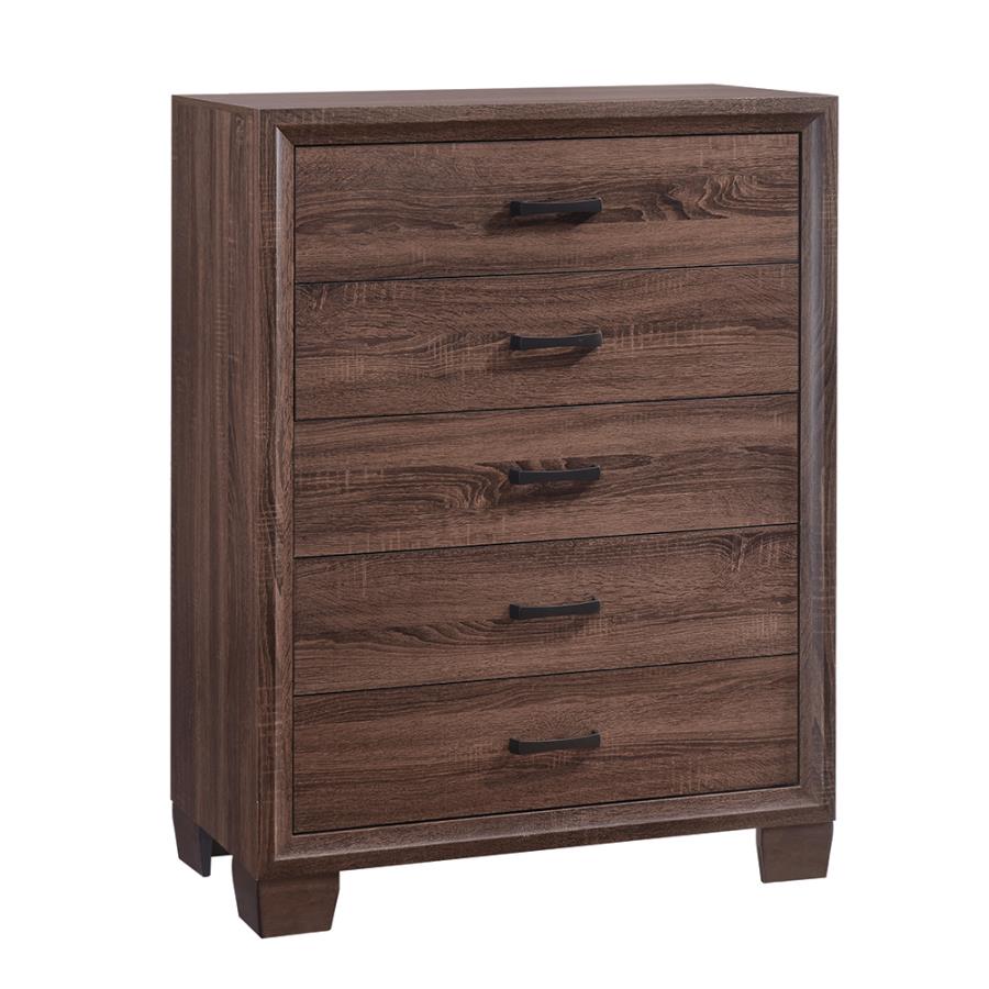 Brandon Brown Twin Bed 5 Pc Set - MyWaynesHome #