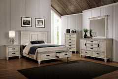 Franco Ivory Queen Bed 5 Pc Set - MyWaynesHome #