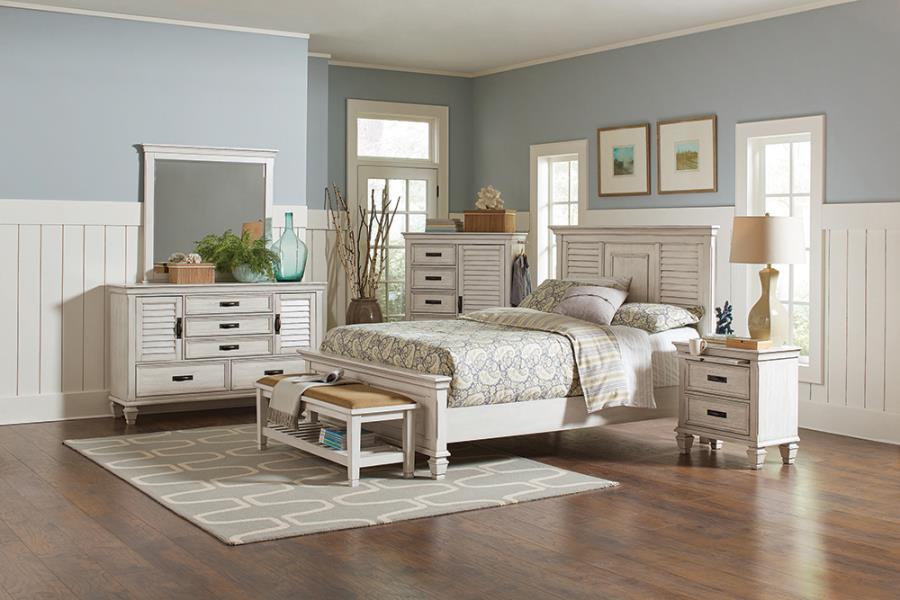Franco Ivory Eastern King Bed 5 Pc Set - MyWaynesHome #
