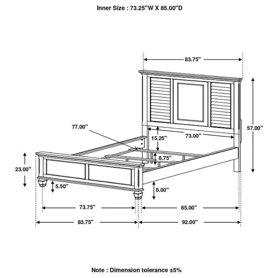 Franco Ivory California King Bed - MyWaynesHome #
