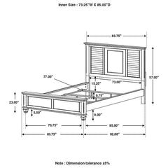 Franco Ivory California King Bed - MyWaynesHome #