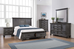 Franco Grey Eastern King Storage Bed - MyWaynesHome #