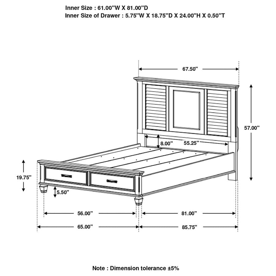 Franco Grey Queen Storage Bed - MyWaynesHome #
