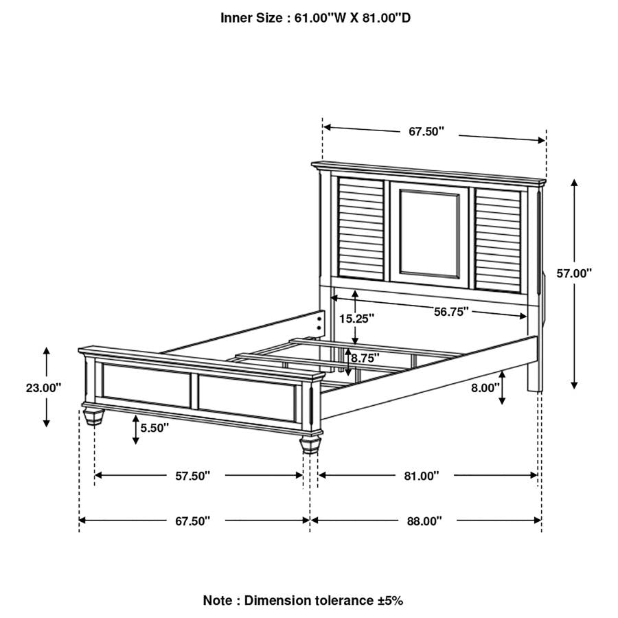 Franco Grey Queen Bed - MyWaynesHome #