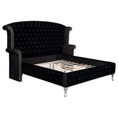 Deanna Black California King Bed 4 Pc Set - MyWaynesHome #