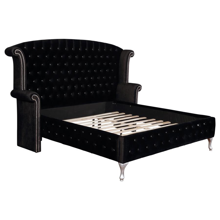 Deanna Black California King Bed 5 Pc Set - MyWaynesHome #
