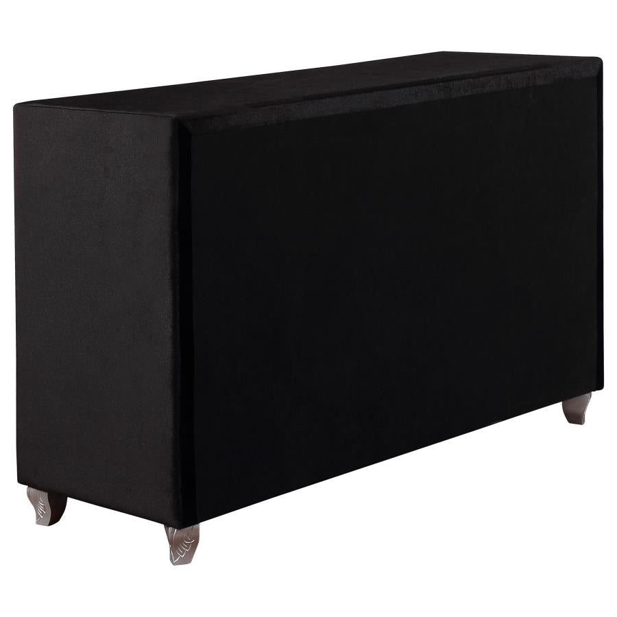 Deanna Black Queen Bed 4 Pc Set - MyWaynesHome #