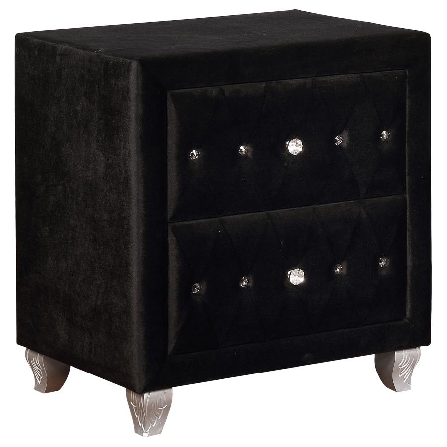 Deanna Black Queen Bed 5 Pc Set - MyWaynesHome #