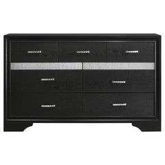Miranda Black Eastern King Bed 4 Pc Set - MyWaynesHome #