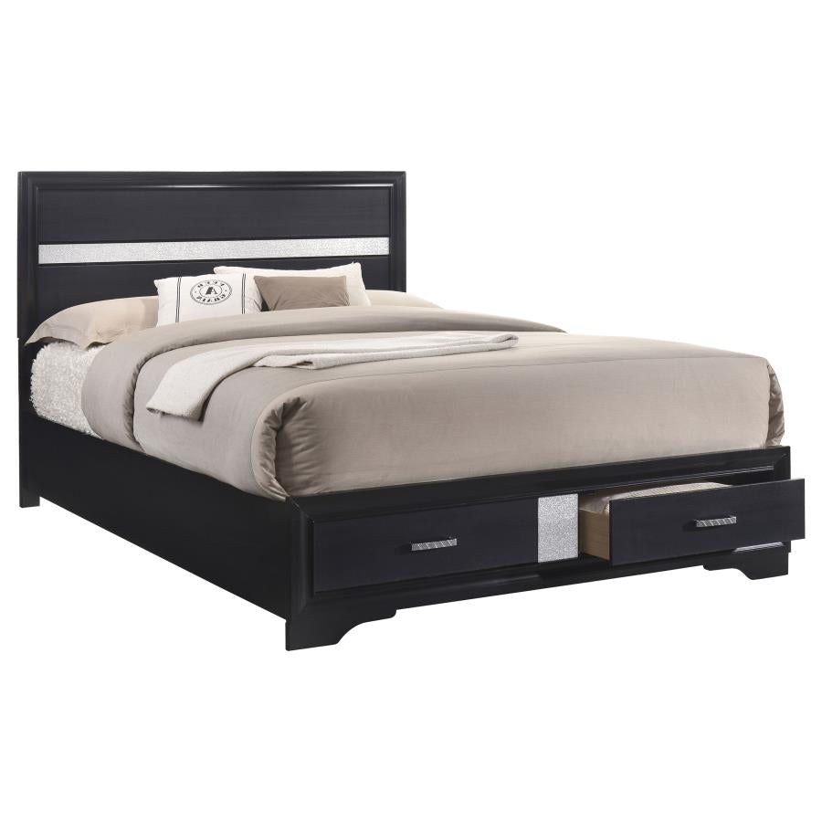 Miranda Black Eastern King Bed 5 Pc Set - MyWaynesHome #