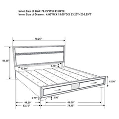 Miranda Black Eastern King Storage Bed - MyWaynesHome #
