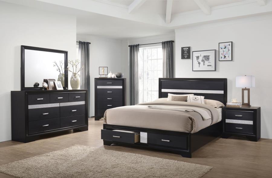 Miranda Black California King Storage Bed - MyWaynesHome #