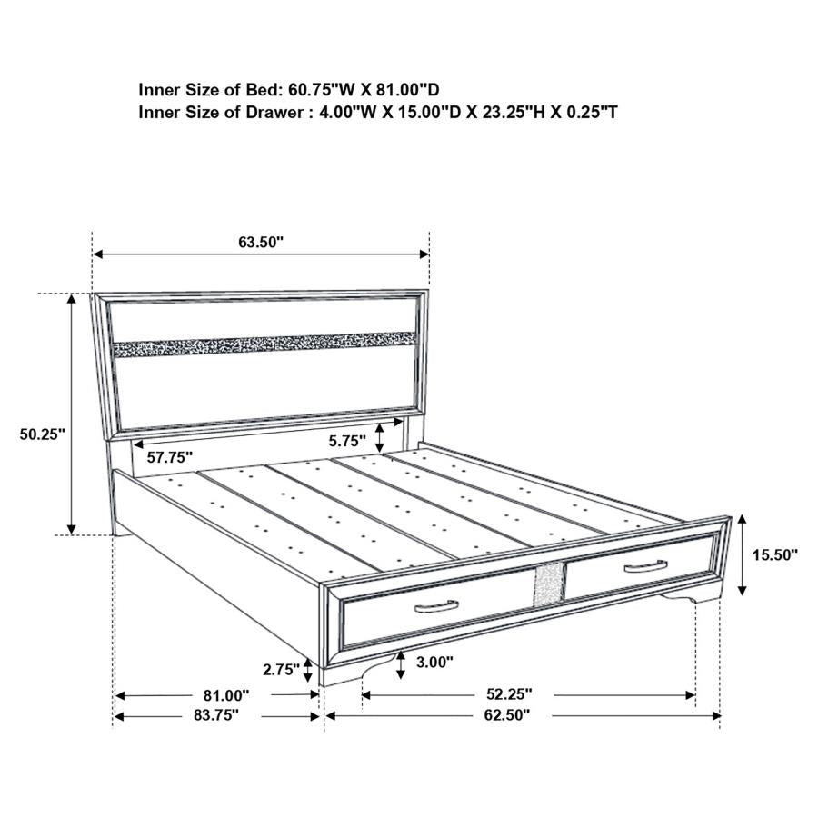Miranda Black Queen Bed 4 Pc Set - MyWaynesHome #
