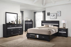 Miranda Black Queen Storage Bed - MyWaynesHome #