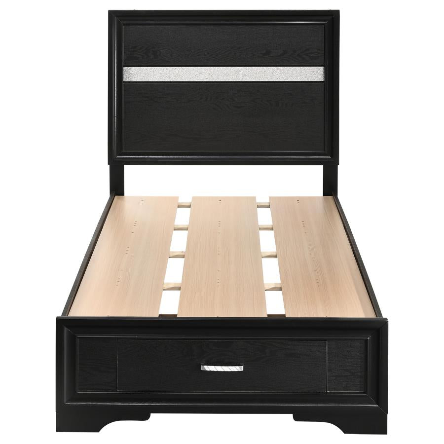 Miranda Black Twin Bed 3 Pc Set - MyWaynesHome #