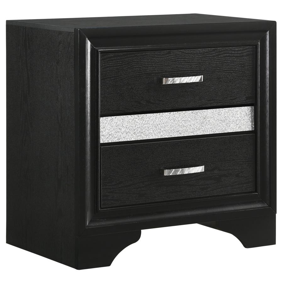 Miranda Black Twin Bed 3 Pc Set - MyWaynesHome #