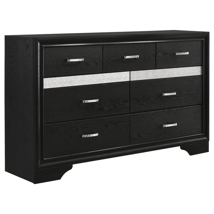 Miranda Black Twin Bed 5 Pc Set - MyWaynesHome #