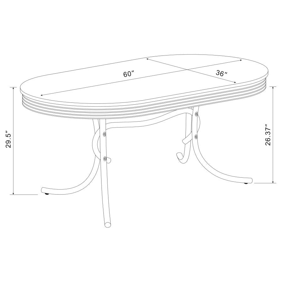 Retro Red 5 Pc Dining Set - MyWaynesHome #