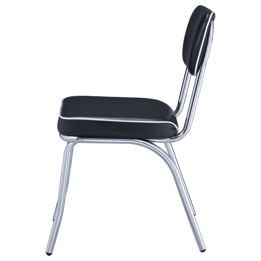 Retro Black Side Chair - MyWaynesHome #