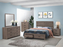 Brantford Brown Queen Bed 4 Pc Set - MyWaynesHome #