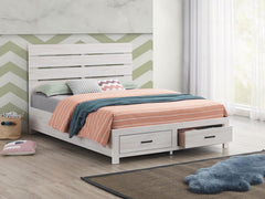 Brantford Ivory Eastern King Storage Bed - MyWaynesHome #