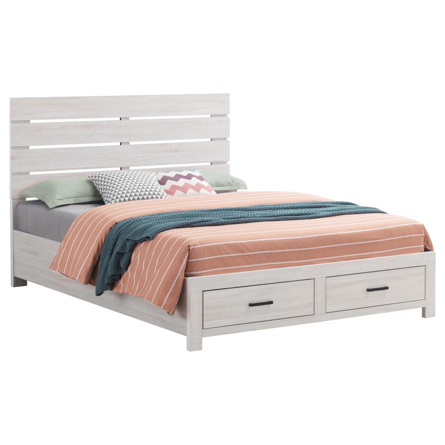 Brantford Ivory Eastern King Storage Bed - MyWaynesHome #