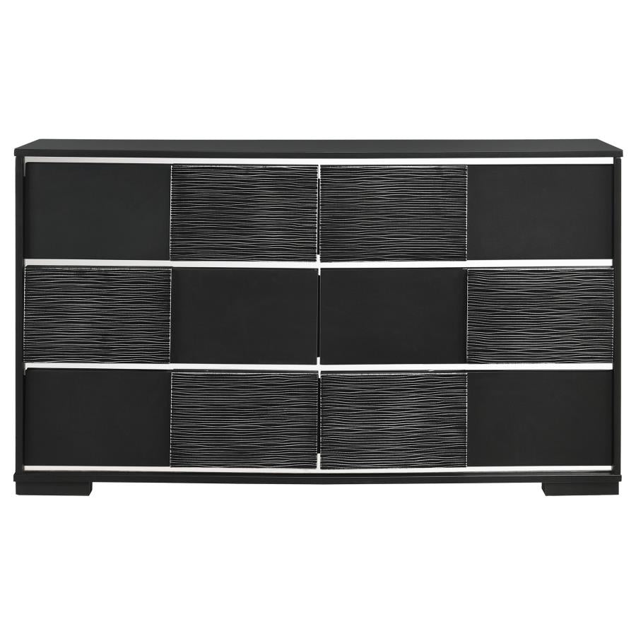 Blacktoft Black Eastern King Bed 4 Pc Set - MyWaynesHome #
