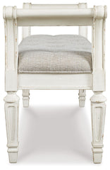 Realyn - Accent Bench - Antique White