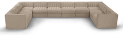 Rummi - Velvet Performance Fabric Upholstered 10 Piece Modular Sectional