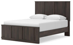 Shaehartin - Queen Panel Platform Bed - Dark Brown