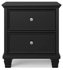 Lanolee - Two Drawer Nightstand - Black