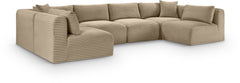 Shaggy - Fabric 6 Piece Modular U-Shaped Armless Sectional