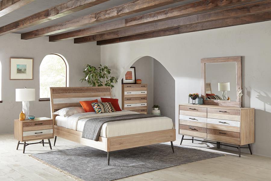 Marlow Brown Queen Bed 4 Pc Set - MyWaynesHome #