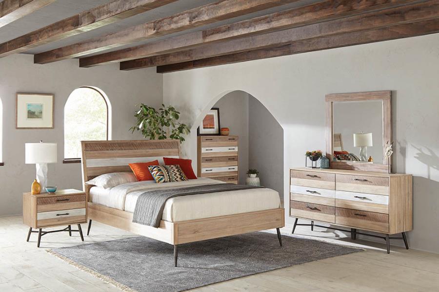Marlow Brown Queen Bed 4 Pc Set - MyWaynesHome #